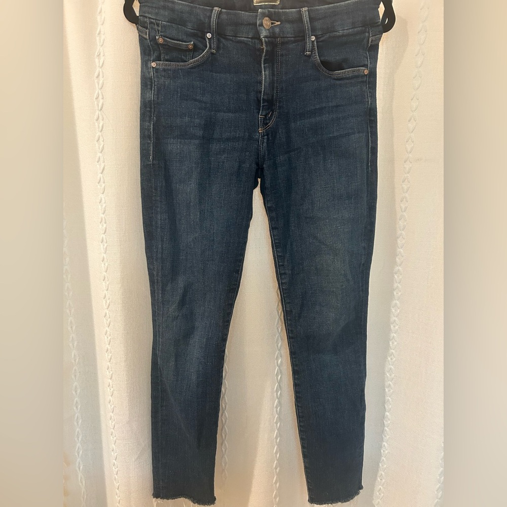 MOTHER Dark Blue Skinny Jeans